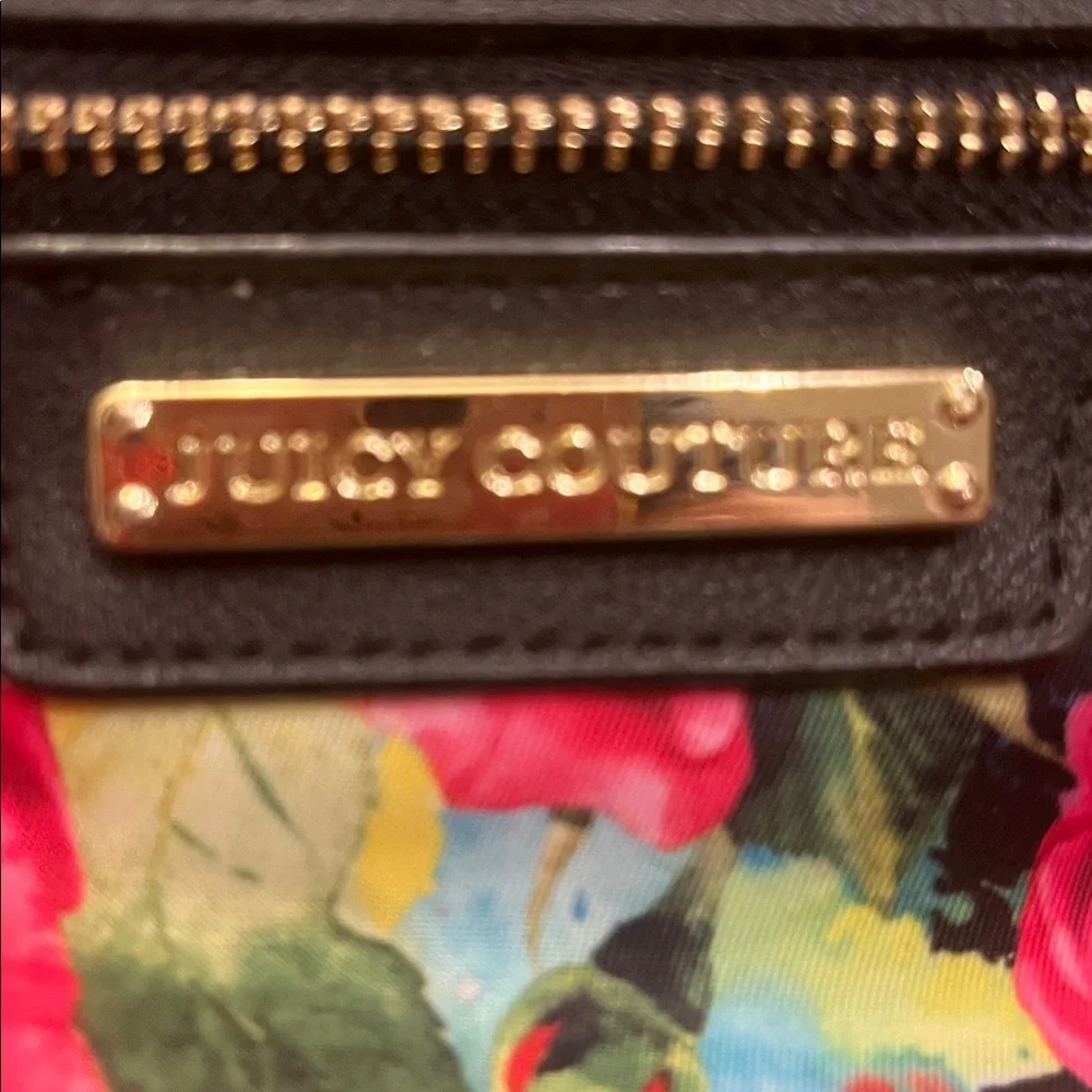 Juicy Couture Black Multi Rose Mini Backpack - Picture 2 of 9